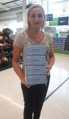 Donation of face masks | Asda Boston