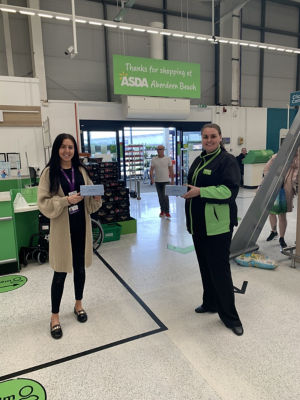Donation of face masks | Asda Aberdeen Beach