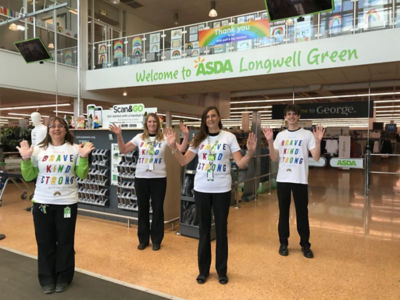 We all love the NHS charities rainbow t shirts  | Asda Longwell Green