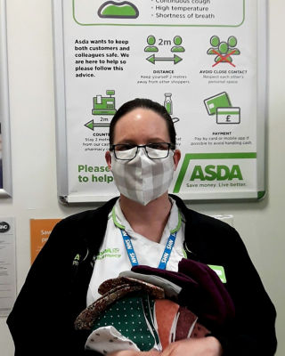 Pharmacy colleague Tina makes masks to protect friends and family | Asda Leamington Spa