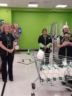 Trafford veterans weekly food parcel shop. | Asda Trafford Park