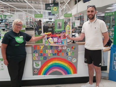 Donations and a surprise at the same time ! | Asda Donnington Wood