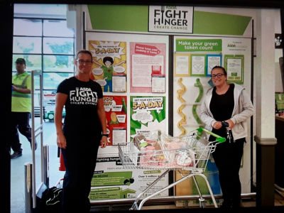 Raffle donation to Weston hospital to help raise funds for a cardiac arrest machine | Asda Weston-super-Mare