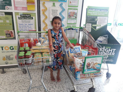 Kind hearted Naya helps food bank | Asda Ashton