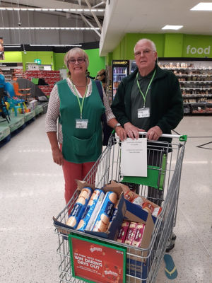 Irlam and cadishead foodbank picking up a food donation from Asda Trafford park. | Asda Trafford Park