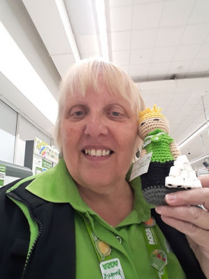 Knitting charity sent in a lovely hand-knitted doll | Asda Thornaby