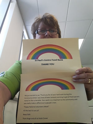 Thank you letter for St Paul's pantry food bank  | Asda Crewe