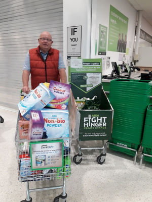 Sherwood Forest food bank donation | Asda Mansfield