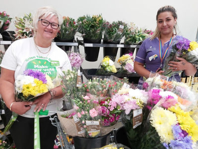 Flower donation to care home | Asda Donnington Wood