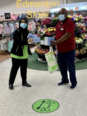 Face mask donation to care homes | Asda Edmonton Green