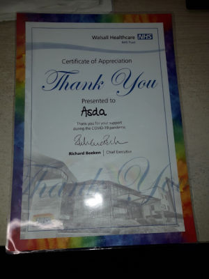 Hospital thank you | Asda Darlaston