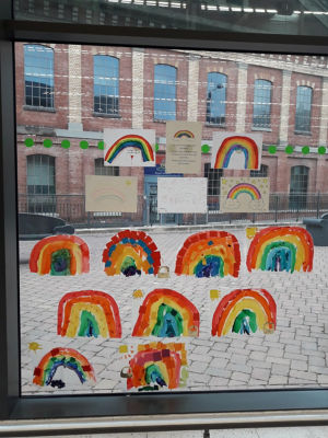 Rainbows brighten up our window | Asda Worcester