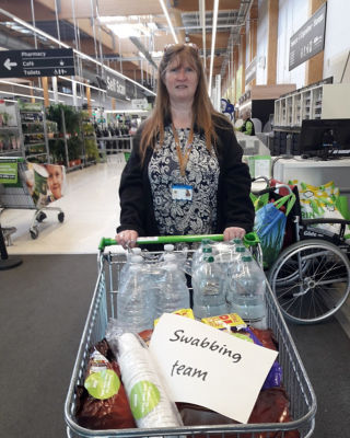 Swabbing team donation | Asda Shaw