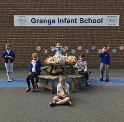 Fruit and snacks donation to the pupils at Grange School | Asda Gosport