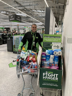 Happy to support local food bank  | Asda Aberdeen Beach