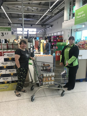 Donation to Pantside food bank | Asda Blackwood