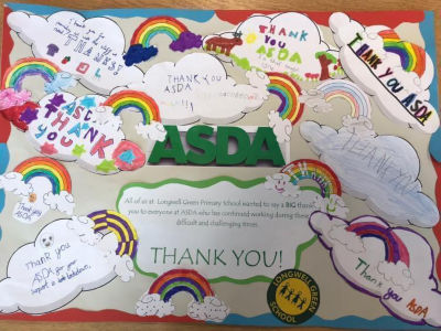Thank you picture from pupils at Longwell Green Primary School | Asda Longwell Green