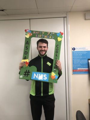 NHS 72 celebration selfie board  | Asda Cookstown