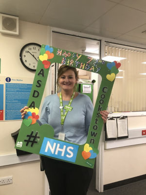 NHS 72 celebration selfie board  | Asda Cookstown