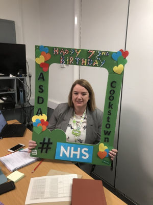 NHS 72 celebration selfie board  | Asda Cookstown