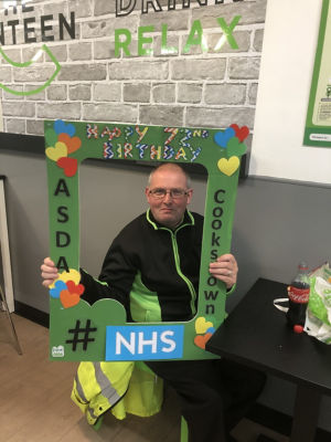 NHS 72 celebration selfie board  | Asda Cookstown