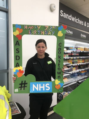 NHS 72 celebration selfie board  | Asda Cookstown