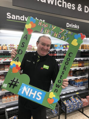 NHS 72 celebration selfie board  | Asda Cookstown