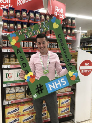 NHS 72 celebration selfie board  | Asda Cookstown