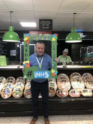 NHS 72 celebration selfie board  | Asda Cookstown