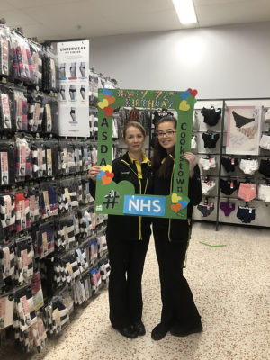 NHS 72 celebration selfie board  | Asda Cookstown
