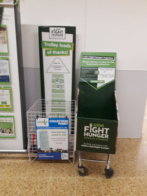 Fight Hunger up and running .2 trollies of food already picked up by our local food bank. | Asda Taunton