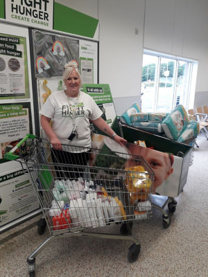 Customer foodbank donations and Asda top up | Asda Barrow