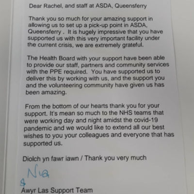 Thank You Card from the NHS | Asda Queensferry
