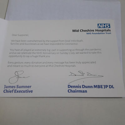 Thank you card  | Asda Crewe