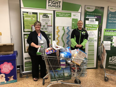 Donation to food bank at Derby City Mission | Asda Derby