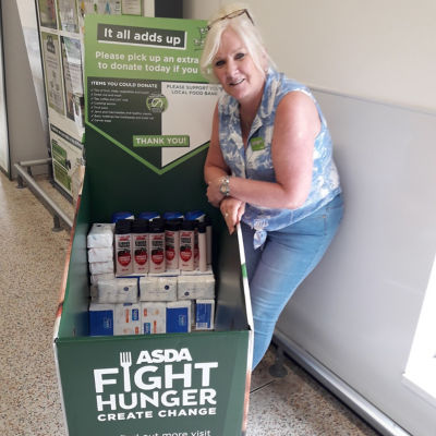 Store donation for the local foodbank | Asda Barrow