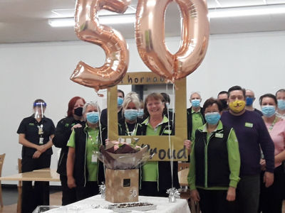 Asda Thornaby colleague Linda celebrates 50 years' service | Asda Thornaby