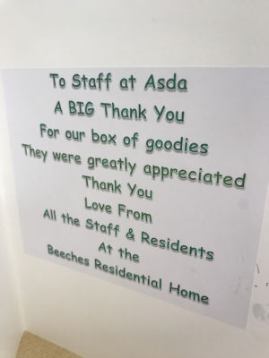 Fingerprint card from residents | Asda Canterbury