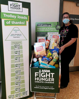 Donations to Warwick District Foodbank | Asda Leamington Spa