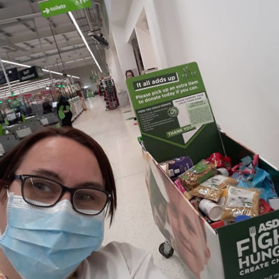 Food donations to the S20 food bank from customers at Asda Drakehouse | Asda Sheffield Drakehouse