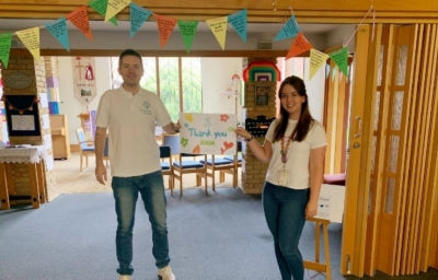 Covid -19 hygiene grant to hospice | Asda Gosforth