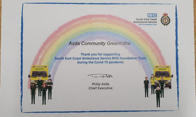 Ambulance service thanks | Asda Greenhithe