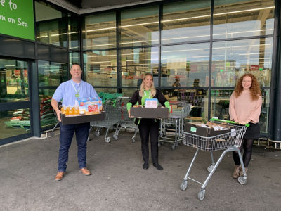Donation of food items to Sanctuary Supported Living | Asda Clacton-on-Sea