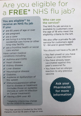 Flu jab | Asda Chelmsley Wood