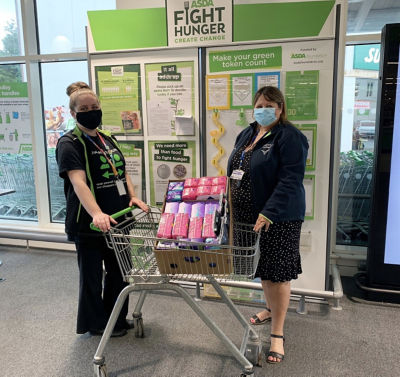 Donation of sanitary items to Newark College  | Asda Newark