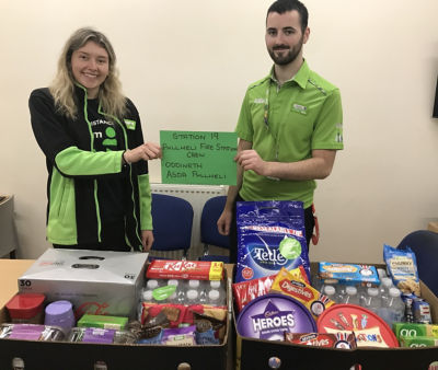 Firefighters donation | Asda Pwllheli