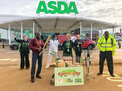 Olympic torch bearer Frank in store | Asda Leyton Mills