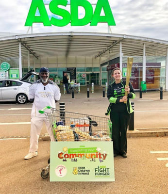 Olympic torch bearer Frank in store | Asda Leyton Mills