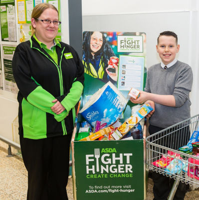 Kayden Smith has used his pocket money at Asda Dundee Kirkton donating to Dundee Foodbank