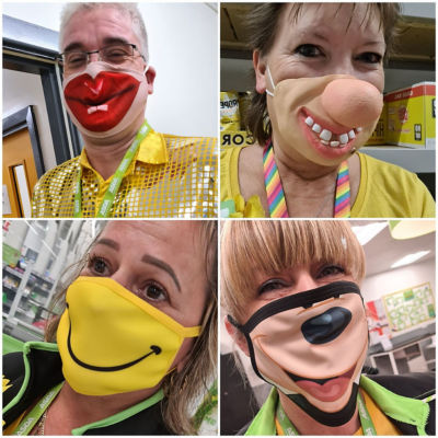 Crazy mask day for Mountbatten Hospice | Asda Newport Isle of Wight
